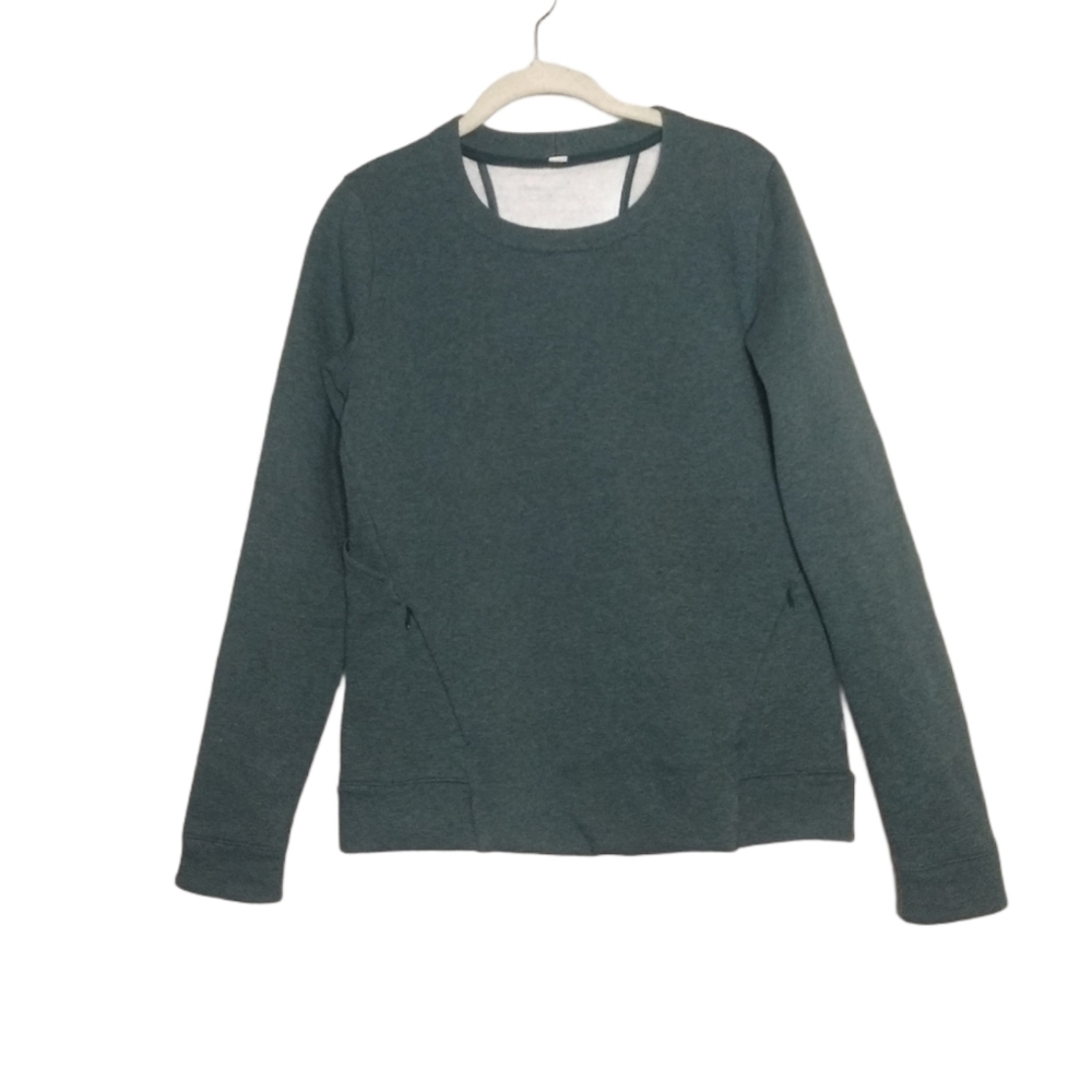 Lululemon Pullover Crewneck with Back Cutout Detail Green